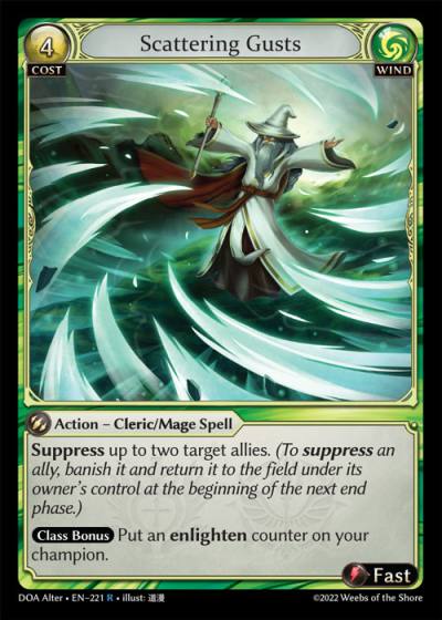 Scattering Gusts DOA Alter-EN-221-Normal-Rare (R) - Dawn of Ashes Alter Edition - Grand Archive Card
