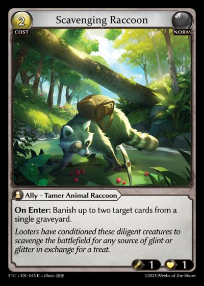 Scavenging Raccoon FTC-EN-045-Normal-Common (C) - Fractured Crown - Grand Archive Card