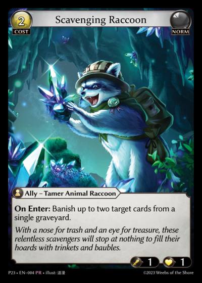 Scavenging Raccoon P23-EN-004-Foil-Promotional Rare (PR) - Promotional 2023 - Grand Archive Card