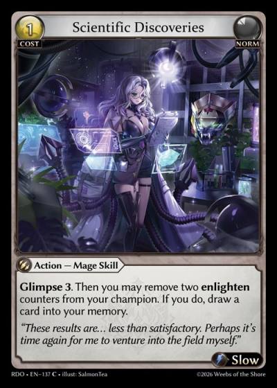 Scientific Discoveries RDO-EN-137-Foil-Common (C) - Radiant Origins - Grand Archive Card
