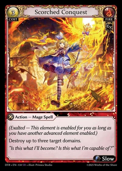 Scorched Conquest DTR-EN-134-Foil-Super Rare (SR) - Distorted Reflections - Grand Archive Card