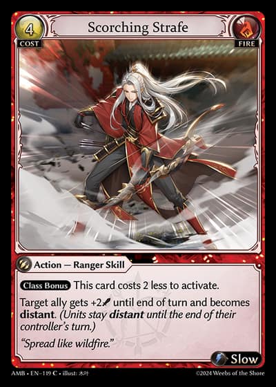 Scorching Strafe AMB-EN-119-Foil-Common (C) - Mortal Ambition - Grand Archive Card