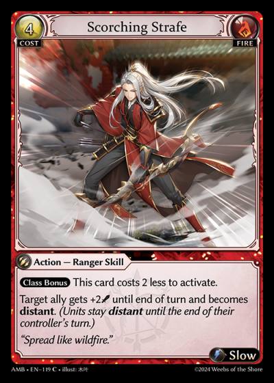 Scorching Strafe AMB-EN-119-Normal-Common (C) - Mortal Ambition - Grand Archive Card