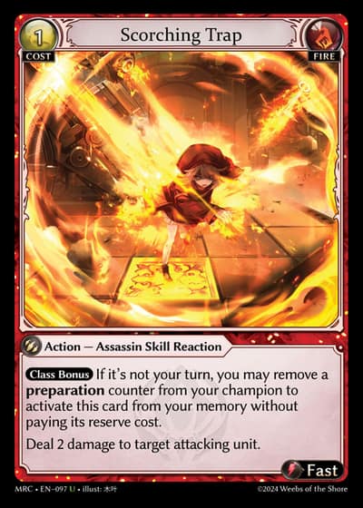 Scorching Trap MRC-EN-097-Foil-Uncommon (U) - Mercurial Heart - Grand Archive Card