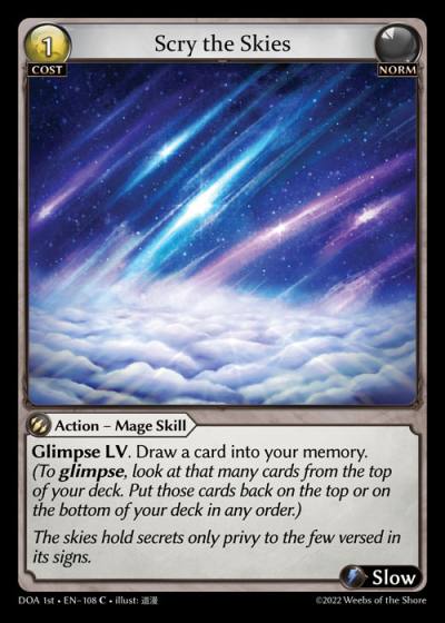 Scry the Skies DOA 1st-EN-108-Foil-Common (C) - Dawn of Ashes First Edition - Grand Archive Card