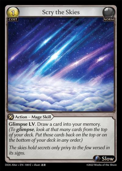 Scry the Skies DOA Alter-EN-108-Normal-Common (C) - Dawn of Ashes Alter Edition - Grand Archive Card
