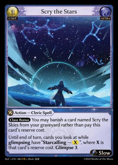 Scry the Stars ALC-EN-186-Foil-Ultra Rare (UR) - Alchemical Revolution - Grand Archive Card