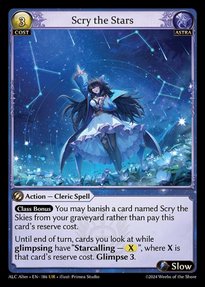 Scry the Stars ALC Alter-EN-186-Foil-Ultra Rare (UR) - Alchemical Revolution Alter Edition - Grand Archive Card