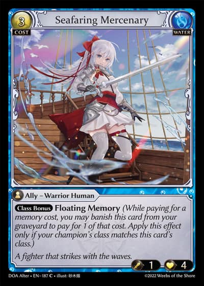 Seafaring Mercenary DOA Alter-EN-187-Foil-Common (C) - Dawn of Ashes Alter Edition - Grand Archive Card