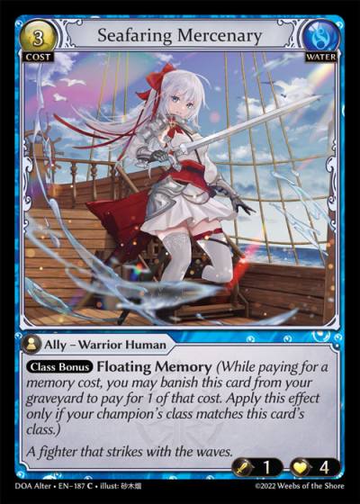 Seafaring Mercenary DOA Alter-EN-187-Normal-Common (C) - Dawn of Ashes Alter Edition - Grand Archive Card