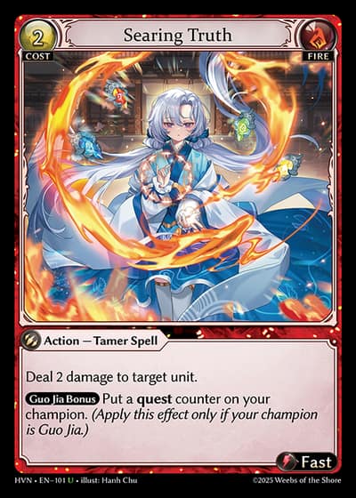 Searing Truth HVN-EN-101-Foil-Uncommon (U) - Abyssal Heaven - Grand Archive Card