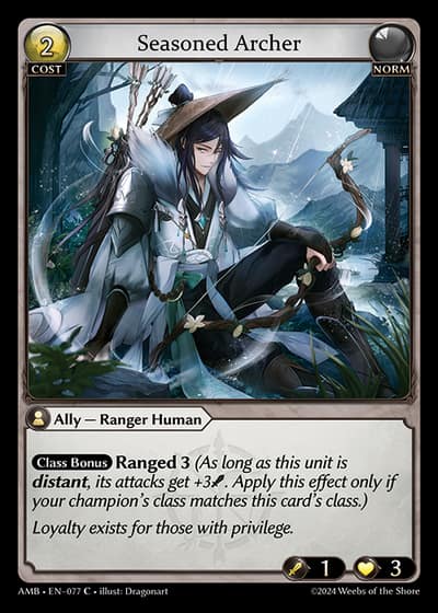 Seasoned Archer AMB-EN-077-Foil-Common (C) - Mortal Ambition - Grand Archive Card