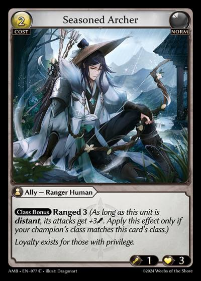 Seasoned Archer AMB-EN-077-Normal-Common (C) - Mortal Ambition - Grand Archive Card