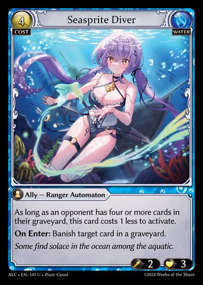 Seasprite Diver ALC-EN-145-Foil-Uncommon (U) - Alchemical Revolution - Grand Archive Card