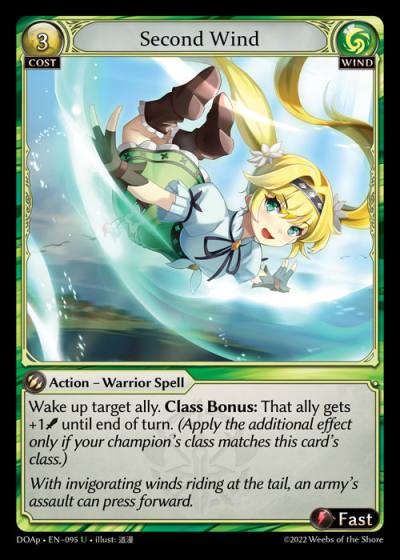 Second Wind DOAp-EN-095-Normal-Uncommon (U) - Dawn of Ashes Prelude - Grand Archive Card