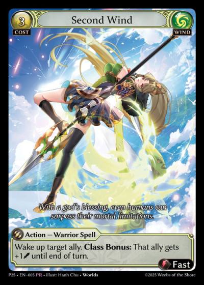 Second Wind P25-EN-005-Normal-Promotional Rare (PR) - Promotional 2025 - Grand Archive Card