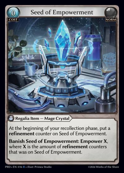Seed of Empowerment PRD-EN-016-Foil-Rare (R) - .asphodel/paradise - Grand Archive Card