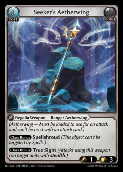 Seeker's Aetherwing DTRSD-EN-018-Normal-Rare (R) - Distorted Reflections Starter Decks - Grand Archive Card