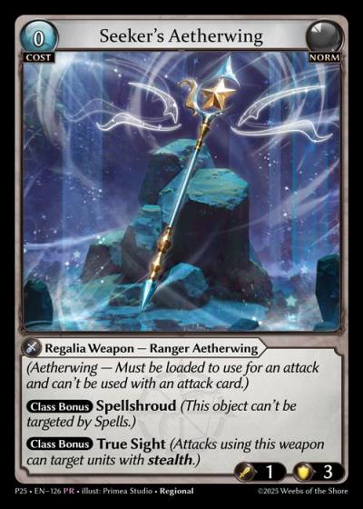 Seeker's Aetherwing P25-EN-126-Foil-Promotional Rare (PR) - Promotional 2025 - Grand Archive Card