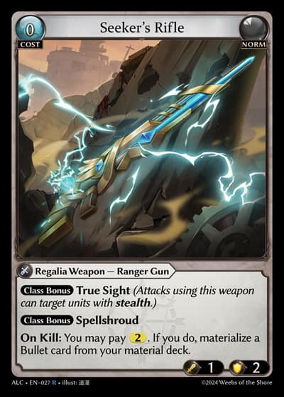 Seeker's Rifle ALC-EN-027-Foil-Rare (R) - Alchemical Revolution - Grand Archive Card
