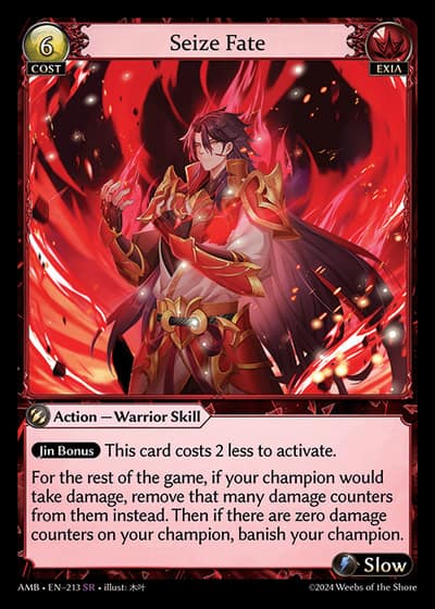 Seize Fate AMB-EN-213-Foil-Super Rare (SR) - Mortal Ambition - Grand Archive Card