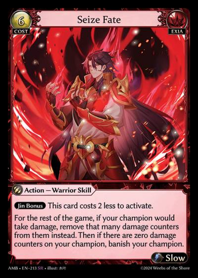 Seize Fate AMB-EN-213-Normal-Super Rare (SR) - Mortal Ambition - Grand Archive Card
