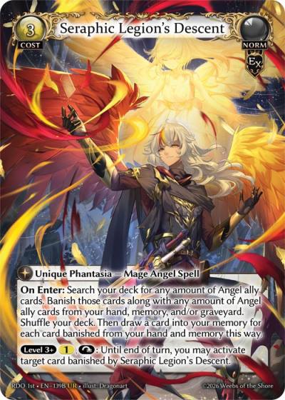 Seraphic Legion's Descent RDO 1st-EN-139B-Foil-Ultra Rare (UR) - Radiant Origins First Edition - Grand Archive Card