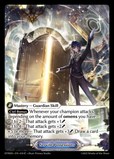 Servile Possessions DTRSD-EN-035-Normal-Common (C) - Distorted Reflections Starter Decks - Grand Archive Card