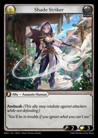 Shade Striker RDO-EN-140-Foil-Common (C) - Radiant Origins - Grand Archive Card