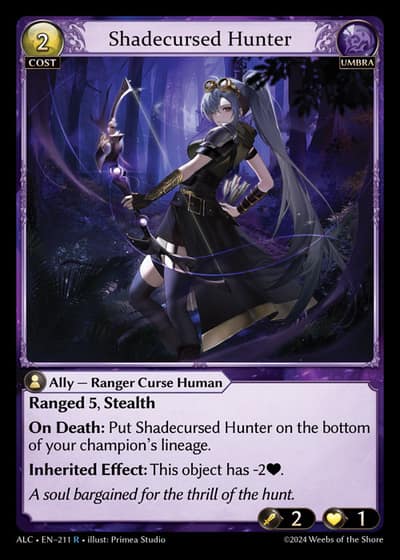 Shadecursed Hunter ALC-EN-211-Foil-Rare (R) - Alchemical Revolution - Grand Archive Card