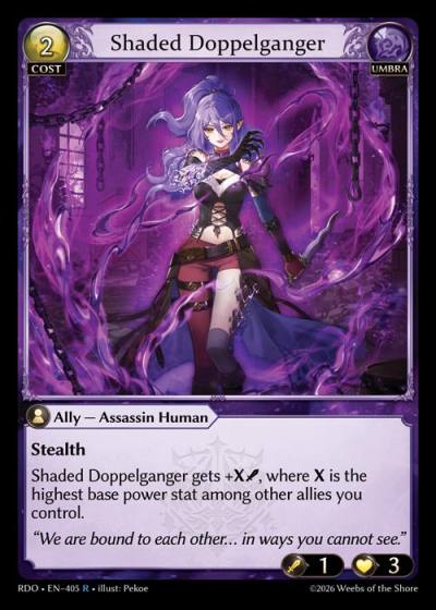 Shaded Doppelganger RDO-EN-405-Foil-Rare (R) - Radiant Origins - Grand Archive Card