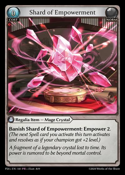 Shard of Empowerment P24-EN-141-Foil-Promotional Rare (PR) - Promotional 2024 - Grand Archive Card