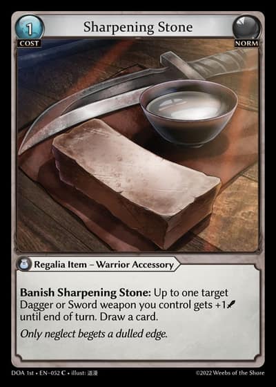 Sharpening Stone DOA 1st-EN-052-Foil-Common (C) - Dawn of Ashes First Edition - Grand Archive Card