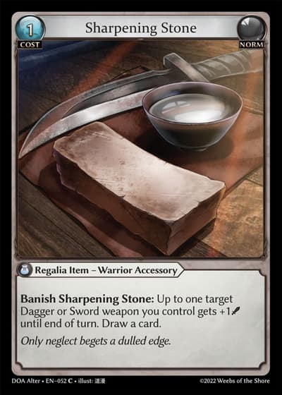 Sharpening Stone DOA Alter-EN-052-Foil-Common (C) - Dawn of Ashes Alter Edition - Grand Archive Card