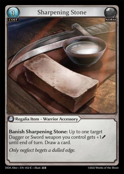 Sharpening Stone DOA Alter-EN-052-Normal-Common (C) - Dawn of Ashes Alter Edition - Grand Archive Card