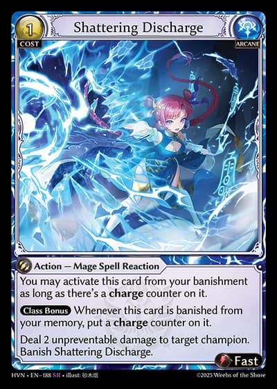 Shattering Discharge HVN-EN-188-Foil-Super Rare (SR) - Abyssal Heaven - Grand Archive Card