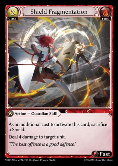 Shield Fragmentation MRC Alter-EN-208-Foil-Uncommon (U) - Mercurial Heart Alter Edition - Grand Archive Card
