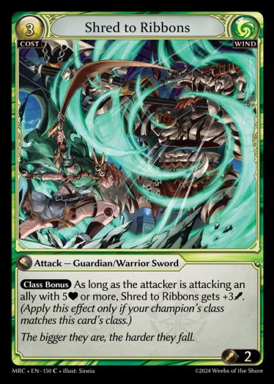 Shred to Ribbons MRC-EN-150-Normal-Common (C) - Mercurial Heart - Grand Archive Card