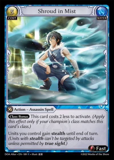Shroud in Mist DOA Alter-EN-189-Foil-Rare (R) - Dawn of Ashes Alter Edition - Grand Archive Card