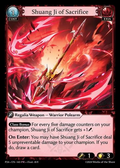 Shuang Ji of Sacrifice P24-EN-143-Foil-Promotional Rare (PR) - Promotional 2024 - Grand Archive Card