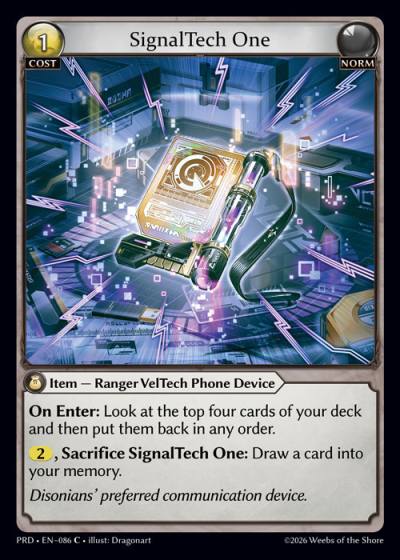 SignalTech One PRD-EN-086-Foil-Common (C) - .asphodel/paradise - Grand Archive Card