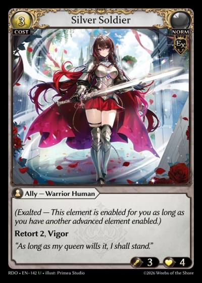 Silver Soldier RDO-EN-142-Foil-Uncommon (U) - Radiant Origins - Grand Archive Card