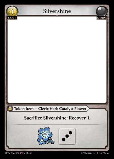 Silvershine SP2-EN-038-Normal-Promotional Rare (PR) - Supporter Pack 2 - Grand Archive Card