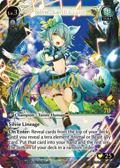 Silvie, Earth's Tune 012 Dawn of Ashes First Edition Grand Archive card