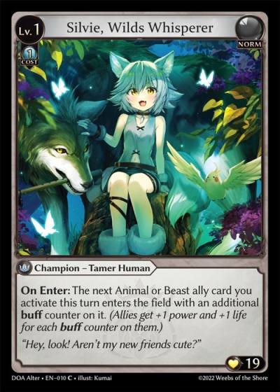 Silvie, Wilds Whisperer DOA Alter-EN-010-Normal-Common (C) - Dawn of Ashes Alter Edition - Grand Archive Card