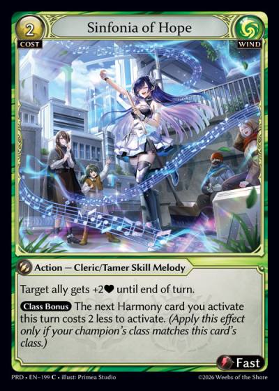 Sinfonia of Hope PRD-EN-199-Foil-Common (C) - .asphodel/paradise - Grand Archive Card