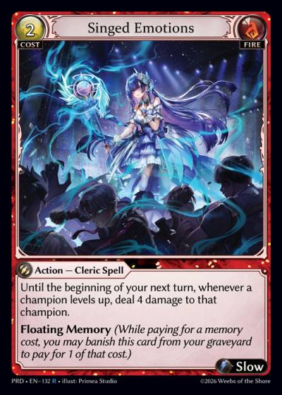 Singed Emotions PRD-EN-132-Foil-Rare (R) - .asphodel/paradise - Grand Archive Card
