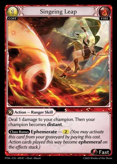 Singeing Leap PTM-EN-098-Foil-Common (C) - Phantom Monarchs - Grand Archive Card