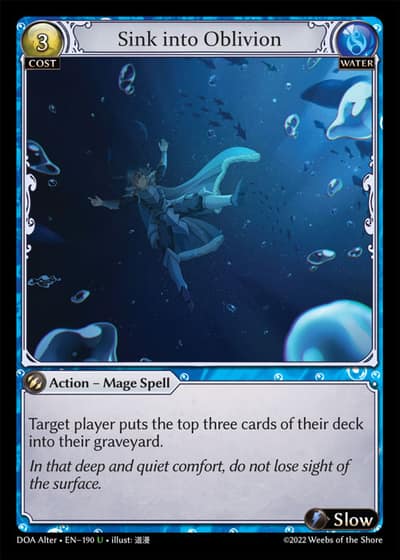 Sink into Oblivion DOA Alter-EN-190-Foil-Uncommon (U) - Dawn of Ashes Alter Edition - Grand Archive Card
