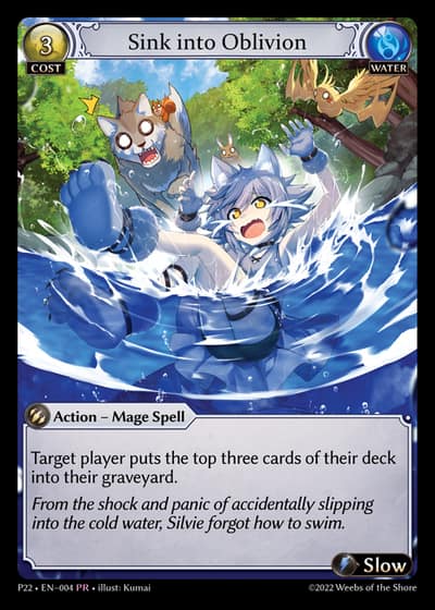 Sink into Oblivion P22-EN-004-Foil-Promotional Rare (PR) - Promotional 2022 - Grand Archive Card